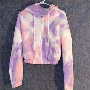 EUC (worn once) Cropped Tie Dye Hoodie